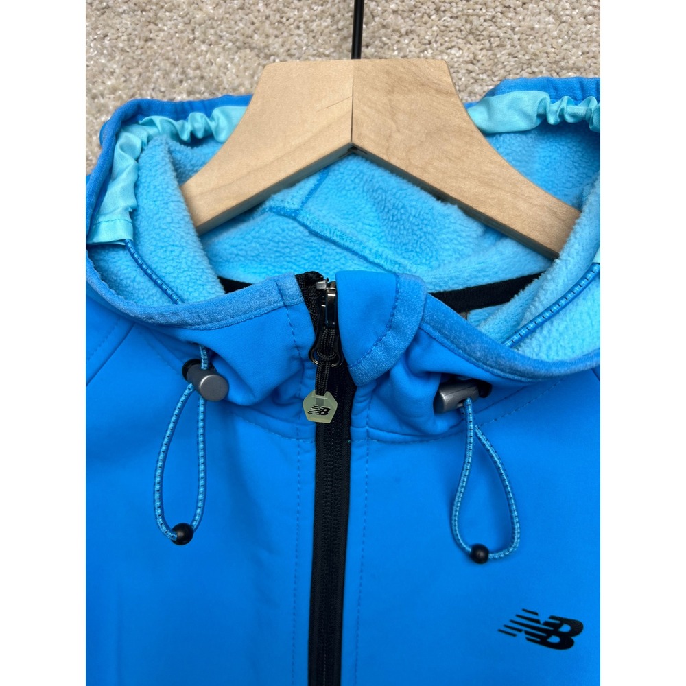 New Balance Women's Blue Softshell Hooded Jacket Fleece‎ Lined Size M - Picture 4 of 15